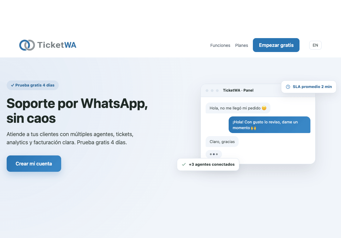 TicketWA Interface